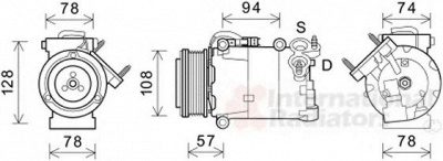 VAN WEZEL 1800k587 -  Компрессор, кондиционер